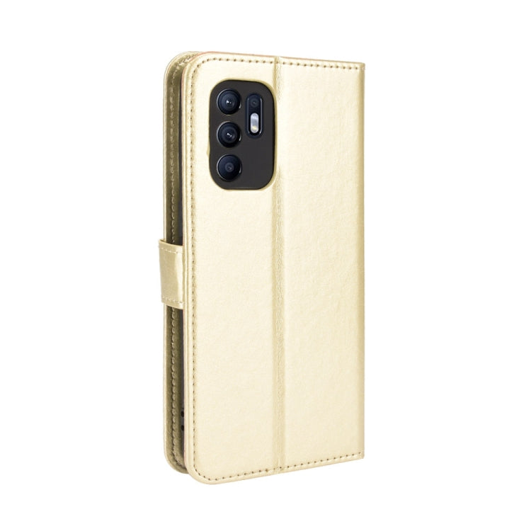 For OPPO Reno6 4G Crazy Horse Texture Horizontal Flip Leather Case with Holder & Card Slots & Lanyard