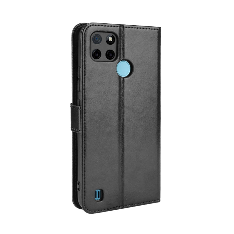 For OPPO Realme C21Y Crazy Horse Texture Horizontal Flip Leather Case with Holder & Card Slots & Lanyard