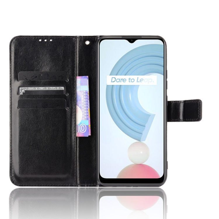 For OPPO Realme C21Y Crazy Horse Texture Horizontal Flip Leather Case with Holder & Card Slots & Lanyard