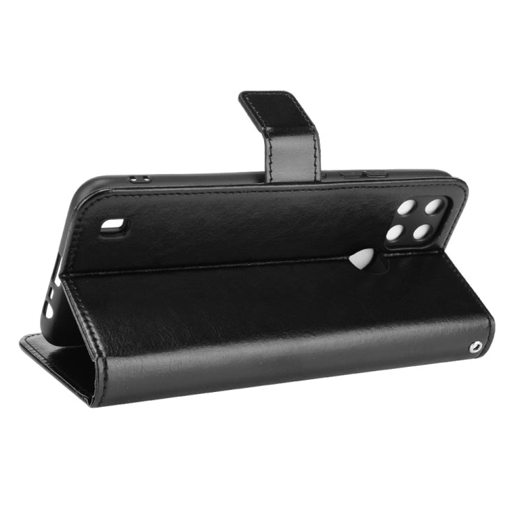 For OPPO Realme C21Y Crazy Horse Texture Horizontal Flip Leather Case with Holder & Card Slots & Lanyard