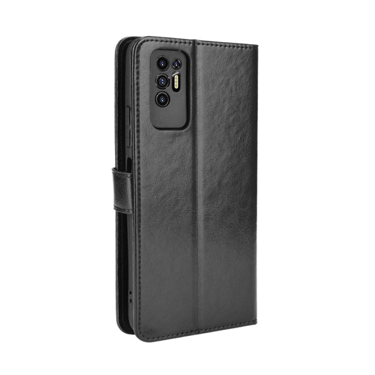 For Tecno Pova 2 Crazy Horse Texture Horizontal Flip Leather Case with Holder & Card Slots & Lanyard