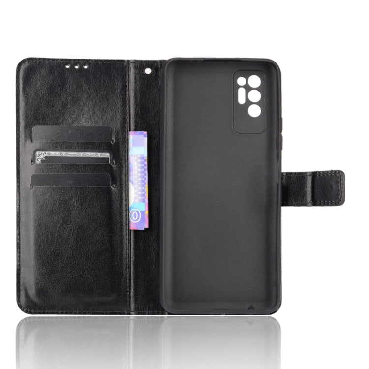 For Tecno Pova 2 Crazy Horse Texture Horizontal Flip Leather Case with Holder & Card Slots & Lanyard