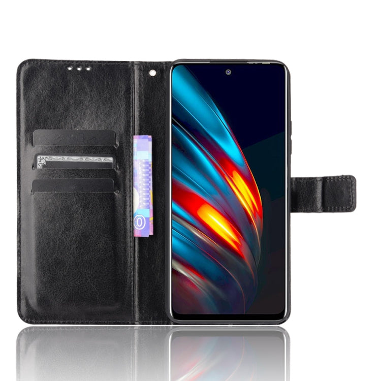 For Tecno Pova 2 Crazy Horse Texture Horizontal Flip Leather Case with Holder & Card Slots & Lanyard