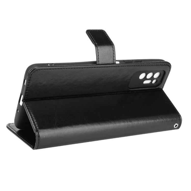 For Tecno Pova 2 Crazy Horse Texture Horizontal Flip Leather Case with Holder & Card Slots & Lanyard