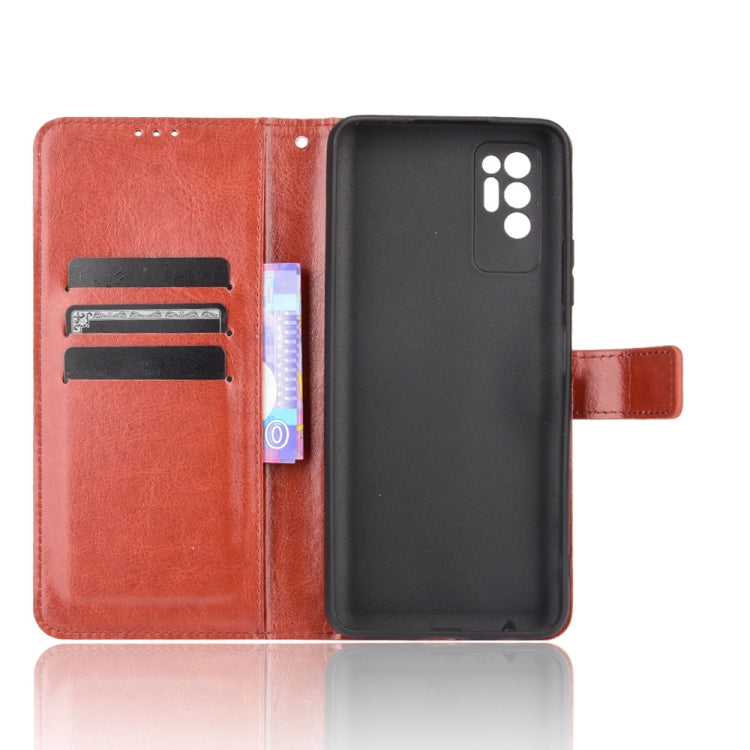 For Tecno Pova 2 Crazy Horse Texture Horizontal Flip Leather Case with Holder & Card Slots & Lanyard