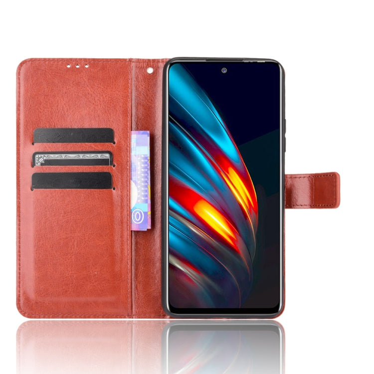 For Tecno Pova 2 Crazy Horse Texture Horizontal Flip Leather Case with Holder & Card Slots & Lanyard