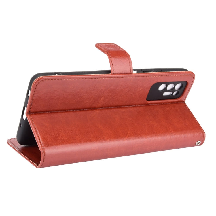 For Tecno Pova 2 Crazy Horse Texture Horizontal Flip Leather Case with Holder & Card Slots & Lanyard