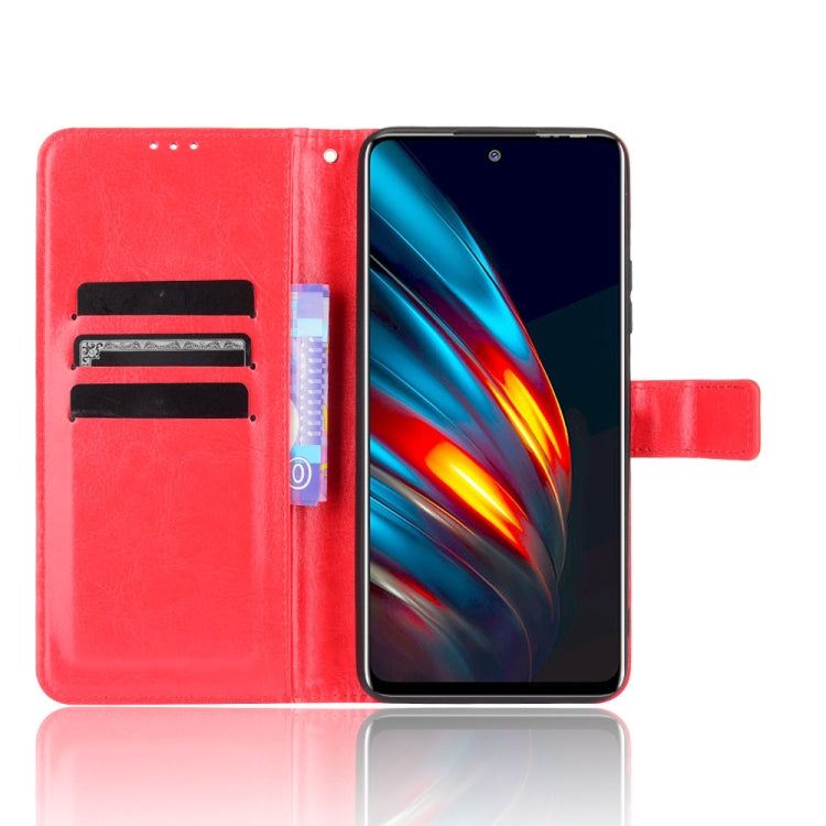 For Tecno Pova 2 Crazy Horse Texture Horizontal Flip Leather Case with Holder & Card Slots & Lanyard