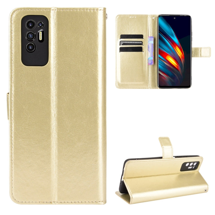 For Tecno Pova 2 Crazy Horse Texture Horizontal Flip Leather Case with Holder & Card Slots & Lanyard