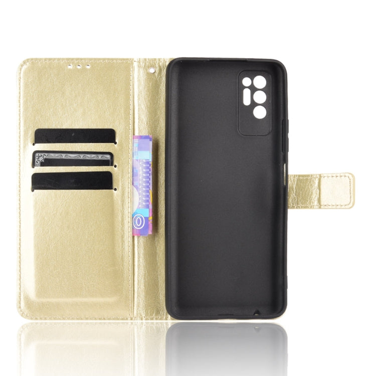 For Tecno Pova 2 Crazy Horse Texture Horizontal Flip Leather Case with Holder & Card Slots & Lanyard