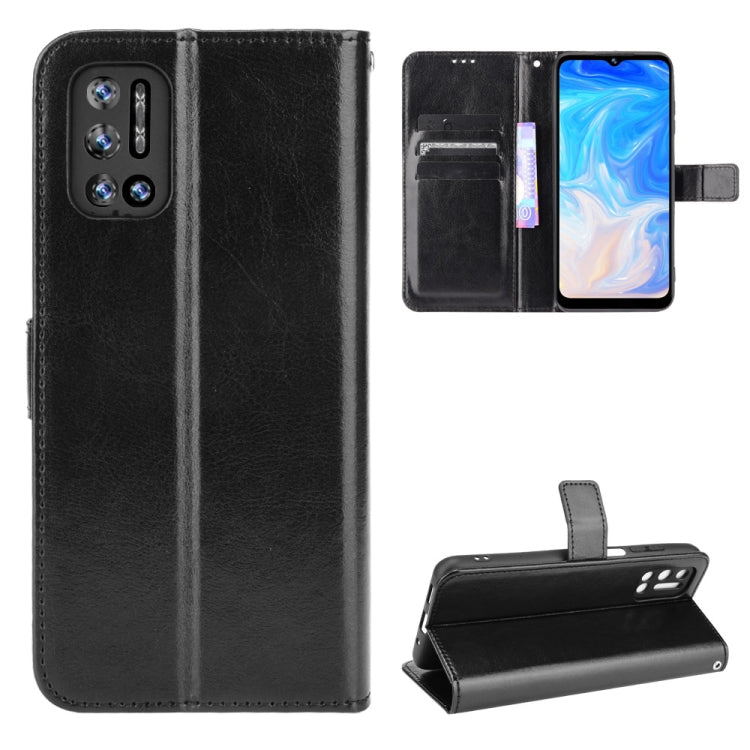 For Doogee N40 Pro Crazy Horse Texture Horizontal Flip Leather Case with Holder & Card Slots & Lanyard