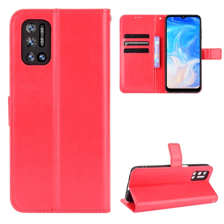For Doogee N40 Pro Crazy Horse Texture Horizontal Flip Leather Case with Holder & Card Slots & Lanyard