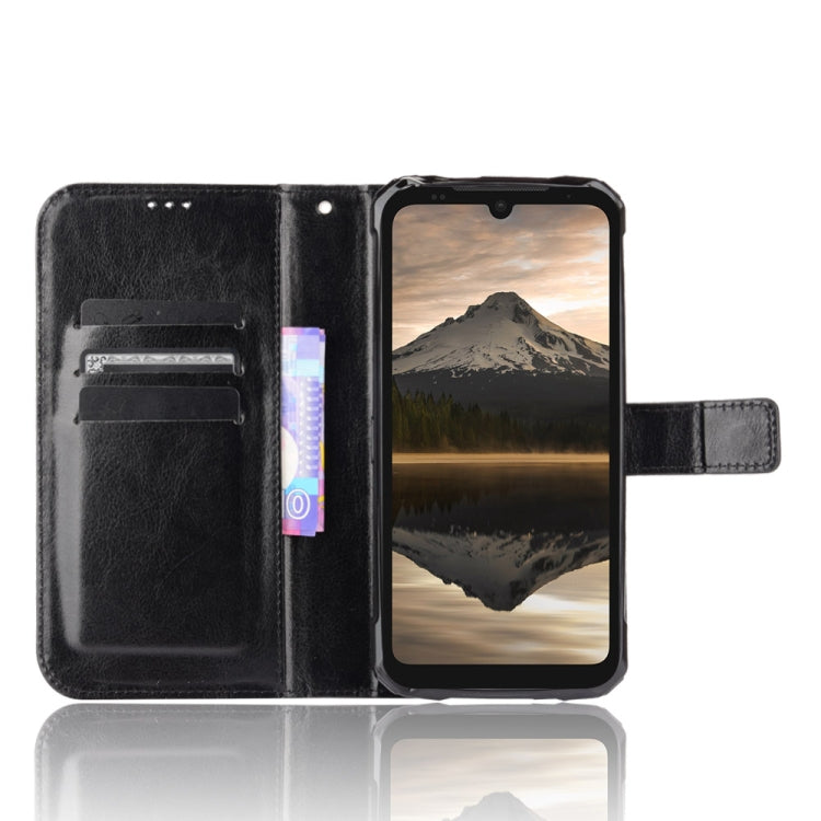For Doogee S86 / S86 Pro Crazy Horse Texture Horizontal Flip Leather Case with Holder & Card Slots & Lanyard