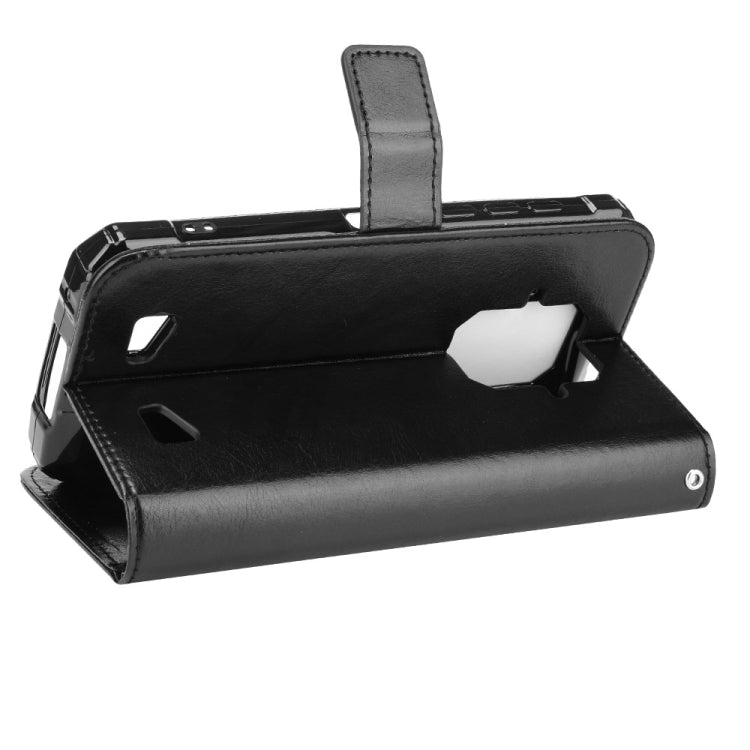 For Doogee S86 / S86 Pro Crazy Horse Texture Horizontal Flip Leather Case with Holder & Card Slots & Lanyard