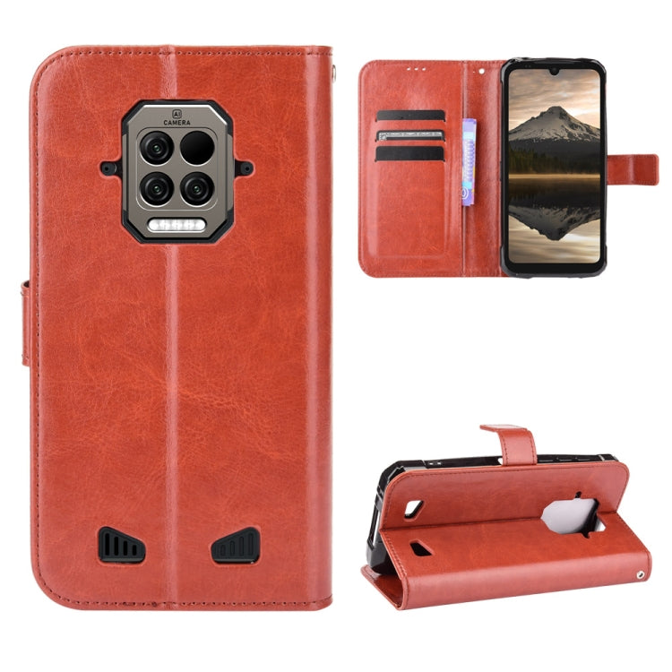 For Doogee S86 / S86 Pro Crazy Horse Texture Horizontal Flip Leather Case with Holder & Card Slots & Lanyard