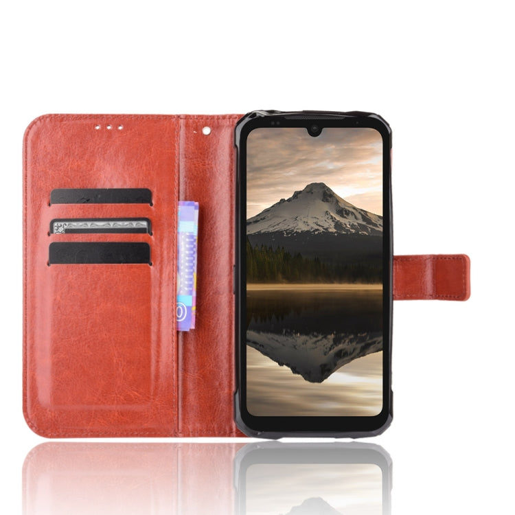 For Doogee S86 / S86 Pro Crazy Horse Texture Horizontal Flip Leather Case with Holder & Card Slots & Lanyard