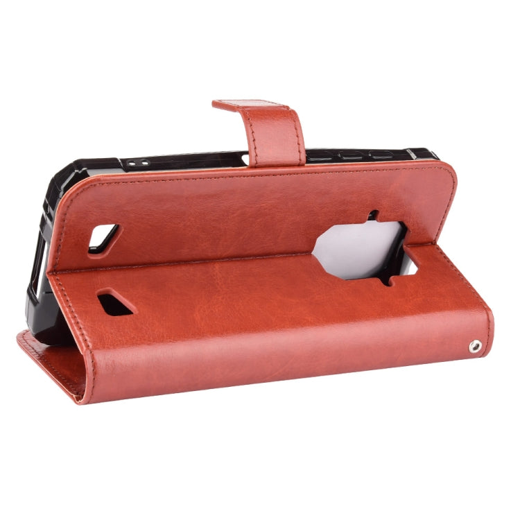 For Doogee S86 / S86 Pro Crazy Horse Texture Horizontal Flip Leather Case with Holder & Card Slots & Lanyard