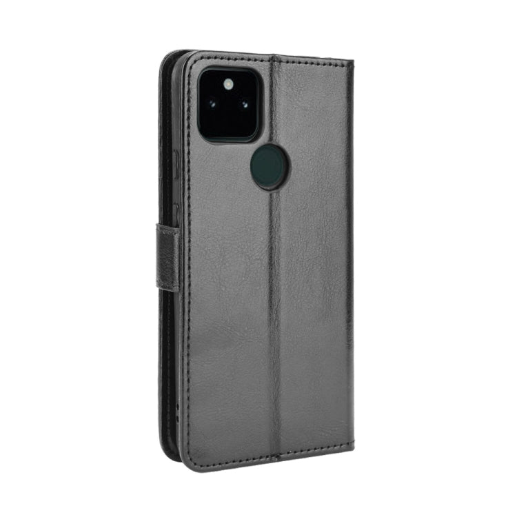 For Google Pixel 5a 5G Crazy Horse Texture Horizontal Flip Leather Case with Holder & Card Slots & Lanyard