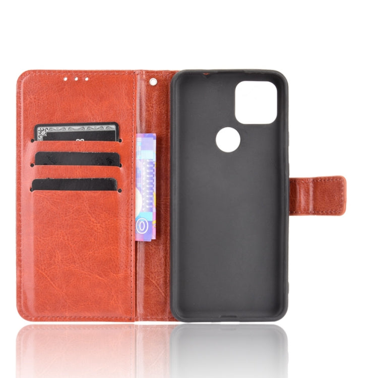 For Google Pixel 5a 5G Crazy Horse Texture Horizontal Flip Leather Case with Holder & Card Slots & Lanyard