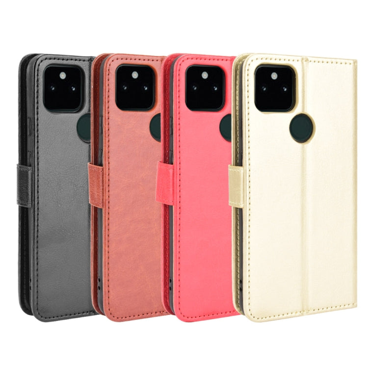 For Google Pixel 5a 5G Crazy Horse Texture Horizontal Flip Leather Case with Holder & Card Slots & Lanyard