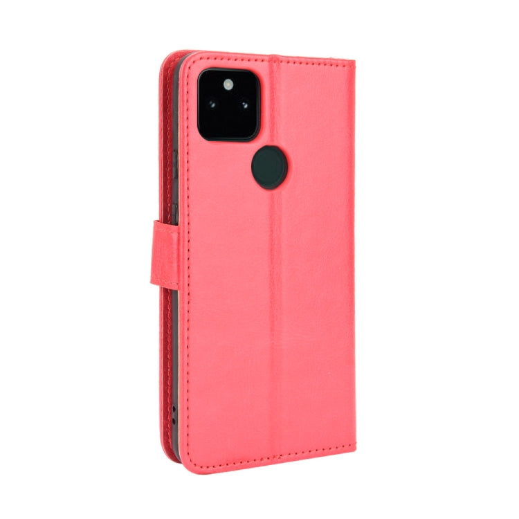 For Google Pixel 5a 5G Crazy Horse Texture Horizontal Flip Leather Case with Holder & Card Slots & Lanyard