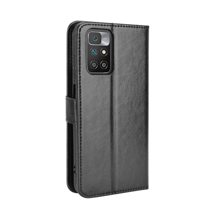 For Xiaomi Redmi 10 Crazy Horse Texture Horizontal Flip Leather Case with Holder & Card Slots & Lanyard