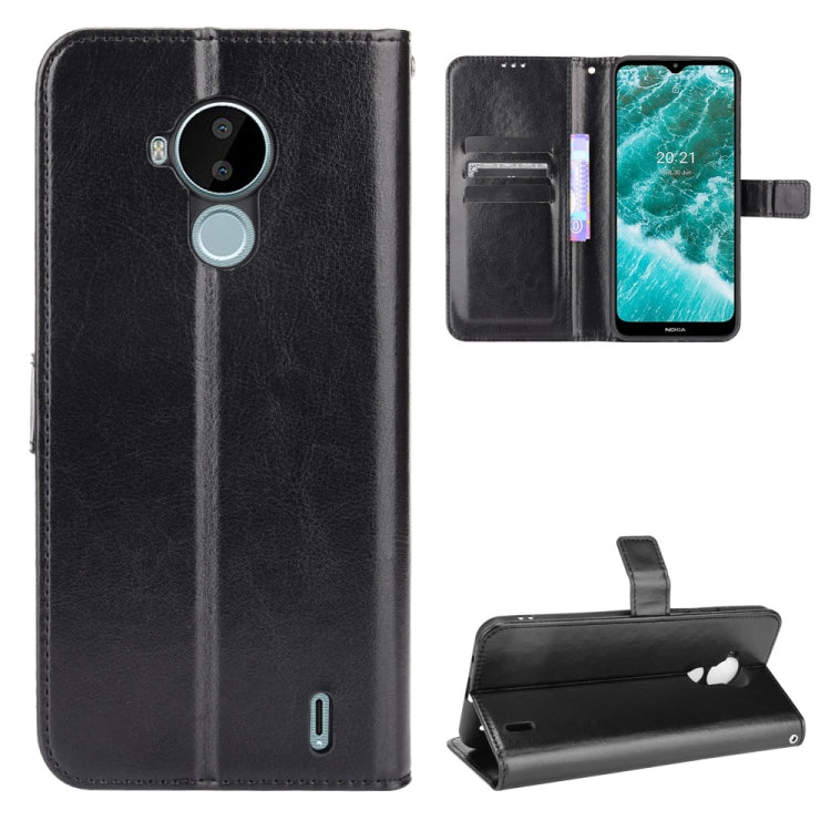 For Nokia C30 Crazy Horse Texture Horizontal Flip Leather Case with Holder & Card Slots & Lanyard