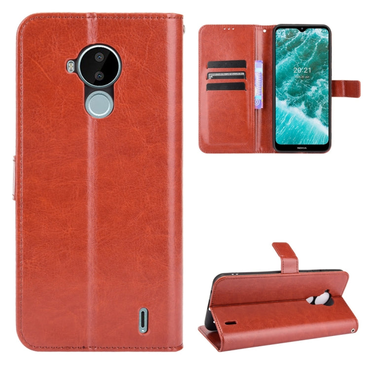 For Nokia C30 Crazy Horse Texture Horizontal Flip Leather Case with Holder & Card Slots & Lanyard