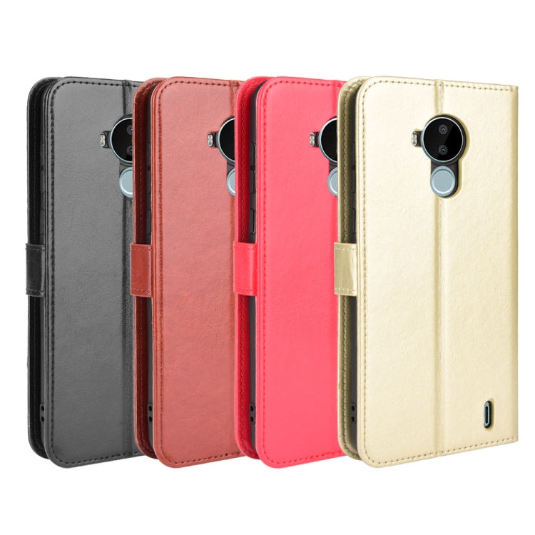 For Nokia C30 Crazy Horse Texture Horizontal Flip Leather Case with Holder & Card Slots & Lanyard