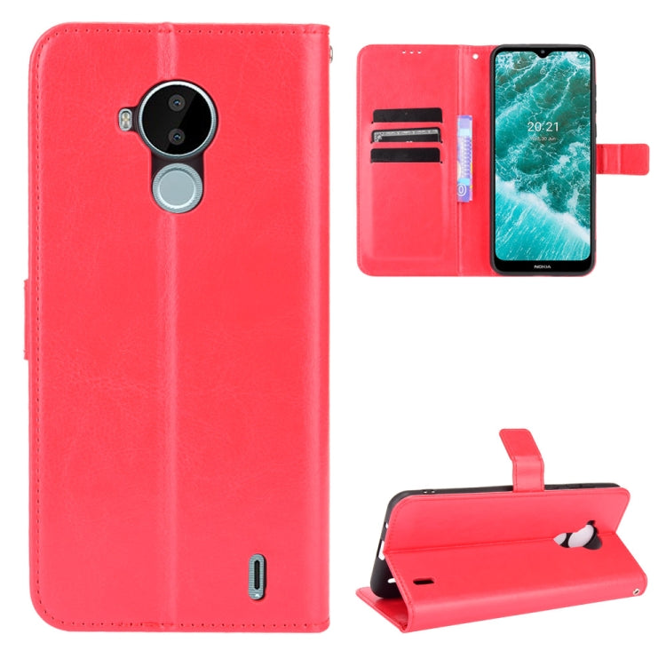 For Nokia C30 Crazy Horse Texture Horizontal Flip Leather Case with Holder & Card Slots & Lanyard