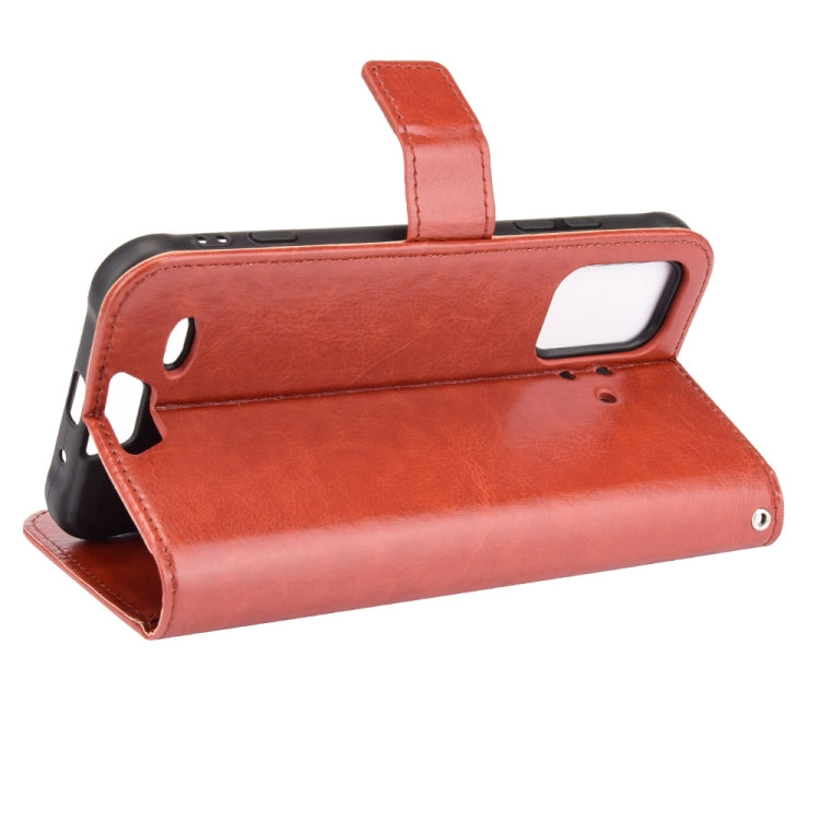 For UMIDIGI Bison Pro Crazy Horse Texture Horizontal Flip Leather Case with Holder & Card Slots & Lanyard