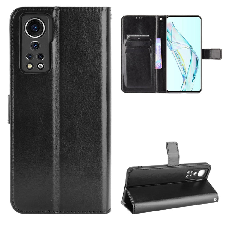 For ZTE Axon 30 5G Crazy Horse Texture Horizontal Flip Leather Case with Holder & Card Slots & Lanyard