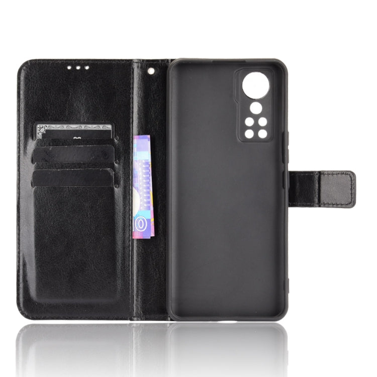 For ZTE Axon 30 5G Crazy Horse Texture Horizontal Flip Leather Case with Holder & Card Slots & Lanyard