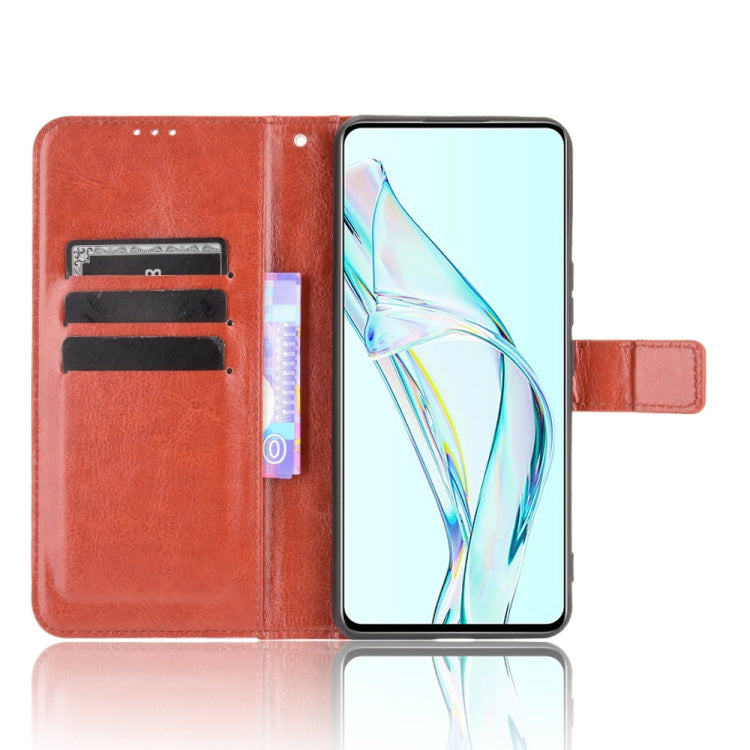 For ZTE Axon 30 5G Crazy Horse Texture Horizontal Flip Leather Case with Holder & Card Slots & Lanyard