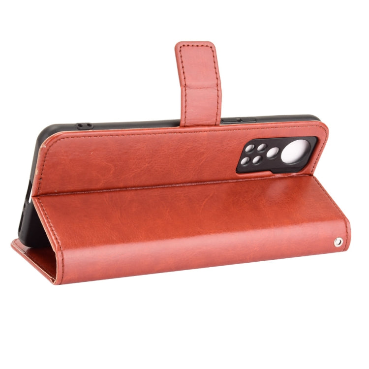 For ZTE Axon 30 5G Crazy Horse Texture Horizontal Flip Leather Case with Holder & Card Slots & Lanyard