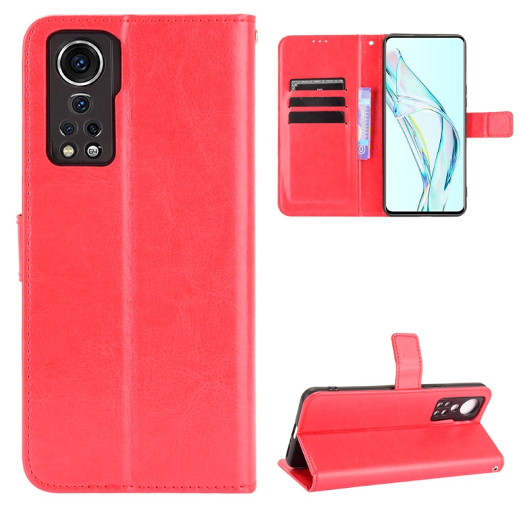 For ZTE Axon 30 5G Crazy Horse Texture Horizontal Flip Leather Case with Holder & Card Slots & Lanyard