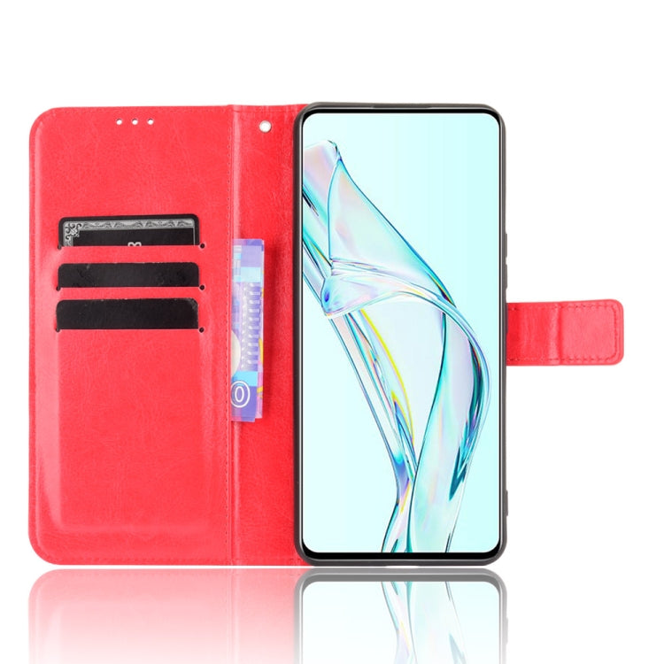 For ZTE Axon 30 5G Crazy Horse Texture Horizontal Flip Leather Case with Holder & Card Slots & Lanyard