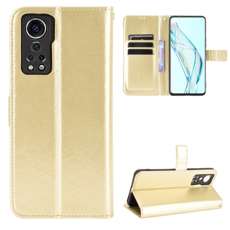 For ZTE Axon 30 5G Crazy Horse Texture Horizontal Flip Leather Case with Holder & Card Slots & Lanyard