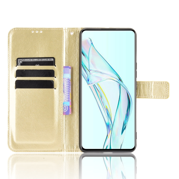 For ZTE Axon 30 5G Crazy Horse Texture Horizontal Flip Leather Case with Holder & Card Slots & Lanyard