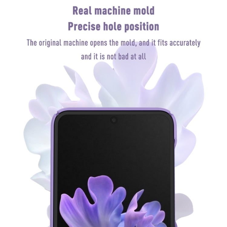 For Samsung Galaxy Z Flip3 5G Shock-resistant Plain Leather All-inclusive Protective Case