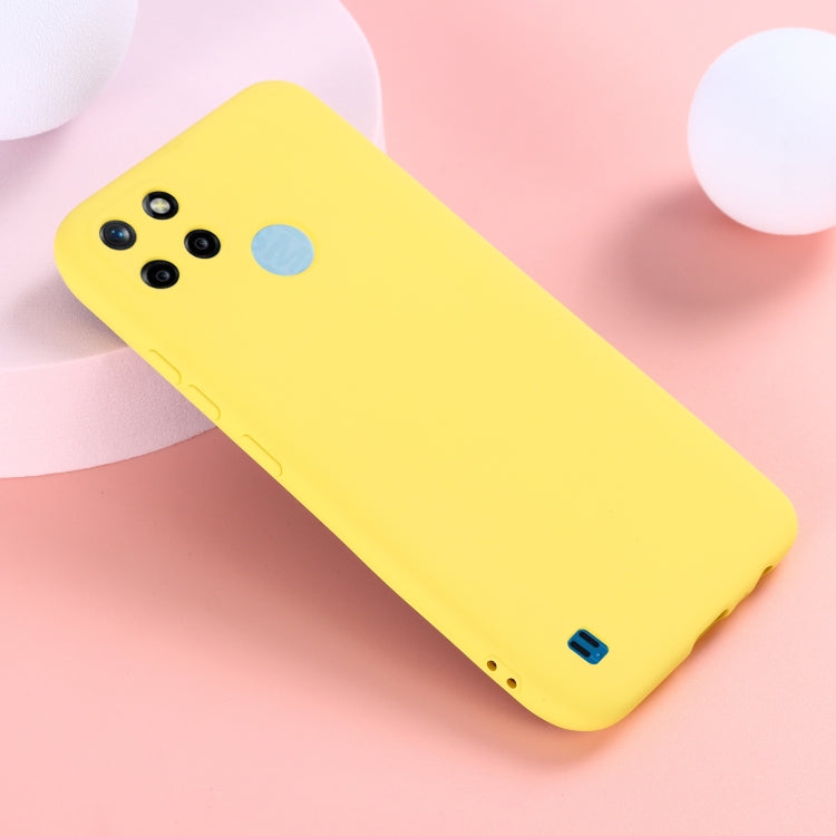 For OPPO Realme C21Y Foreign Version Solid Color Liquid Silicone Dropproof Full Coverage Protective Case