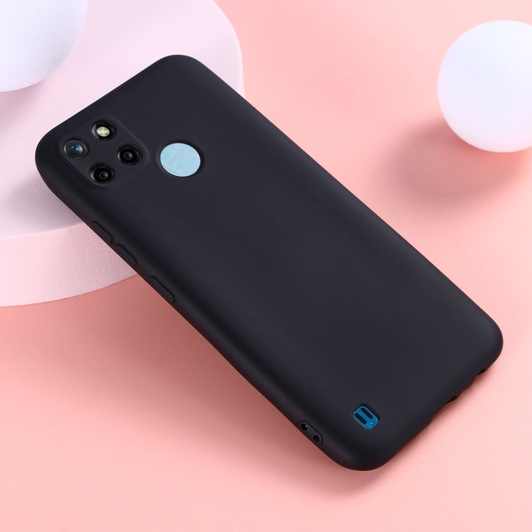 For OPPO Realme C21Y Foreign Version Solid Color Liquid Silicone Dropproof Full Coverage Protective Case