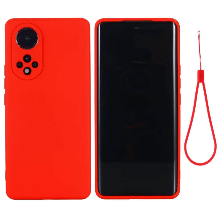 For Honor 50 Solid Color Liquid Silicone Dropproof Full Coverage Protective Case