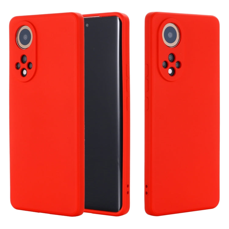 For Honor 50 Solid Color Liquid Silicone Dropproof Full Coverage Protective Case