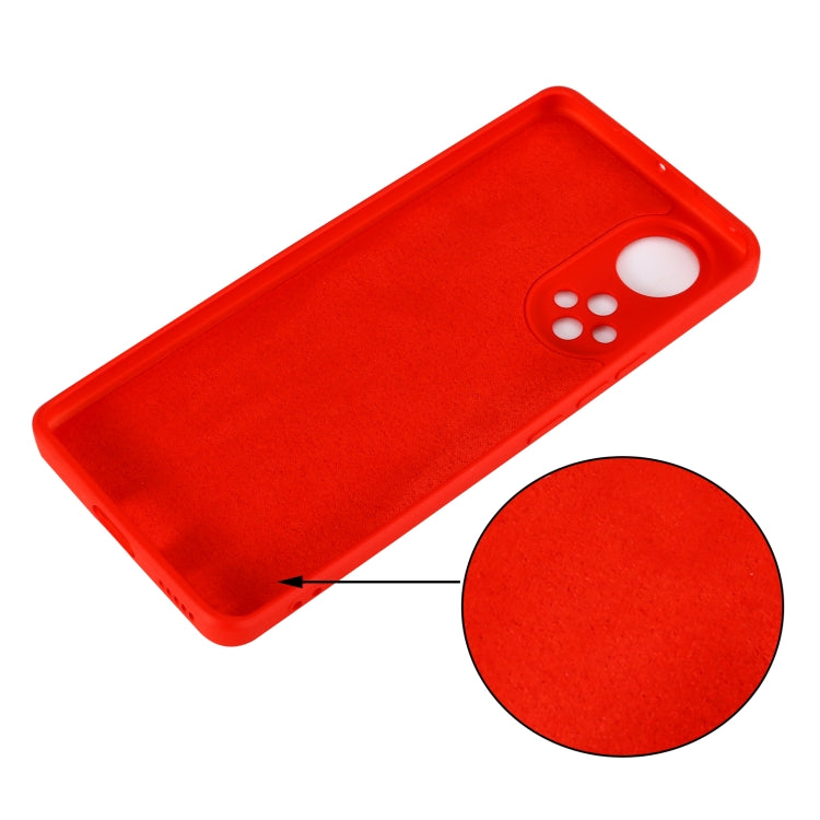 For Honor 50 Solid Color Liquid Silicone Dropproof Full Coverage Protective Case