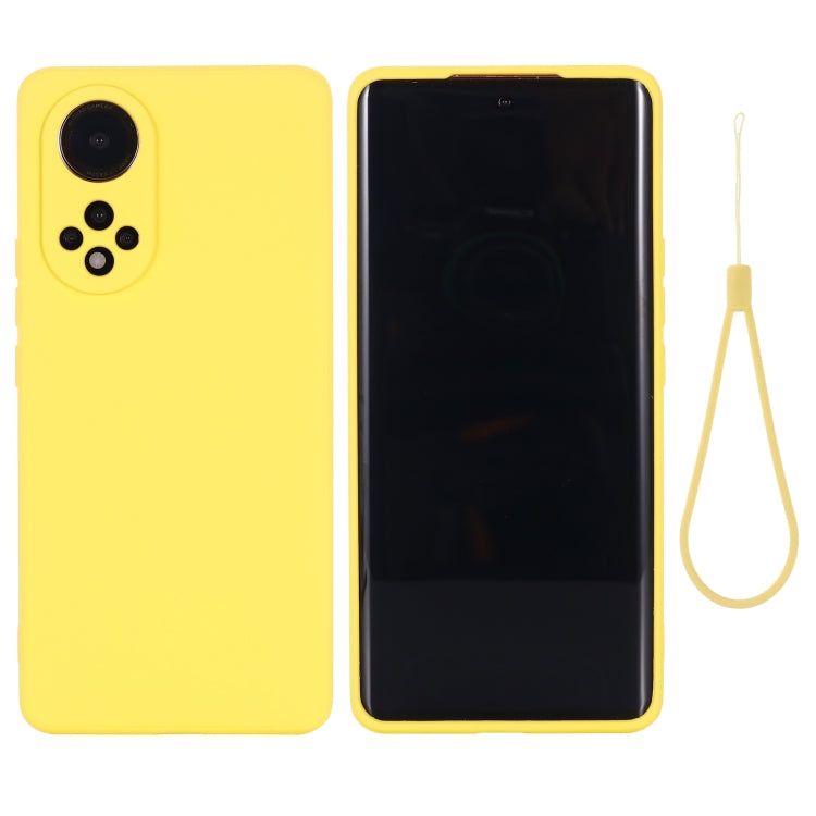 For Honor 50 Pro Solid Color Liquid Silicone Dropproof Full Coverage Protective Case