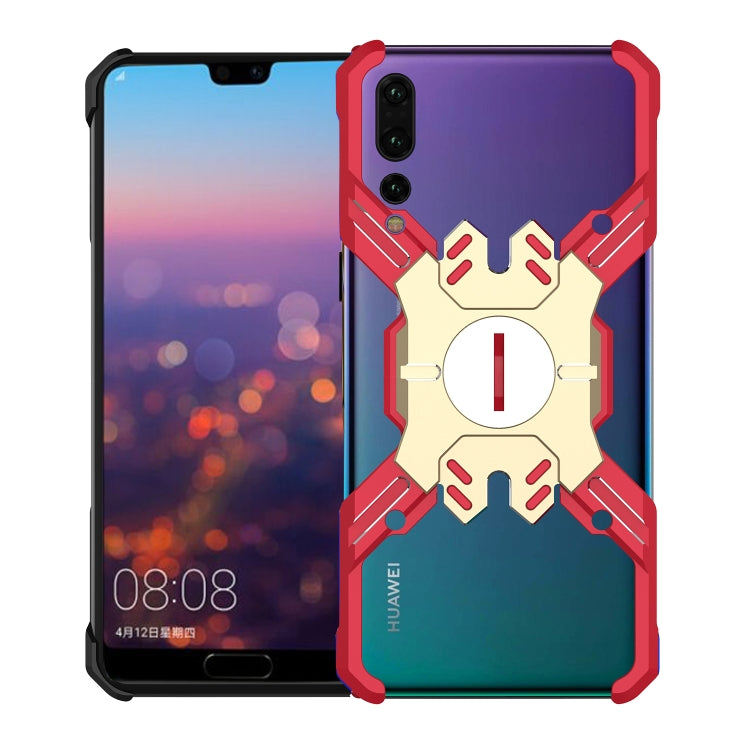 For Huawei P20 Hero Series Anti-fall Wear-resistant Metal Protective Case with Bracket