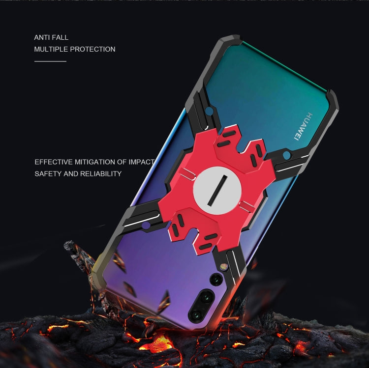 For Huawei P20 Hero Series Anti-fall Wear-resistant Metal Protective Case with Bracket
