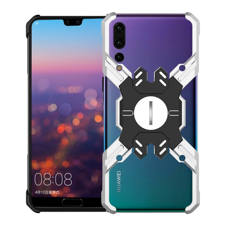 For Huawei P20 Pro Hero Series Anti-fall Wear-resistant Metal Protective Case with Bracket