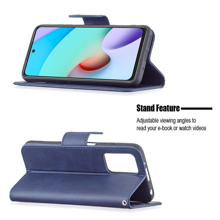 For Xiaomi Redmi 10 Retro Lambskin Texture Pure Color Horizontal Flip PU Leather Case with Holder & Card Slots & Wallet & Lanyard